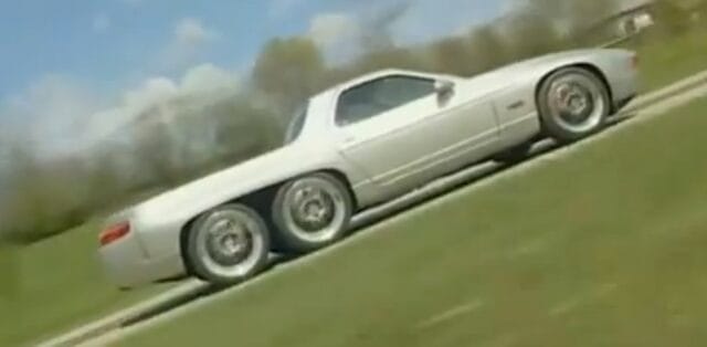 Porsche 928 GTS přestavěné na šestikolový pick up je prostě fenomenální – video