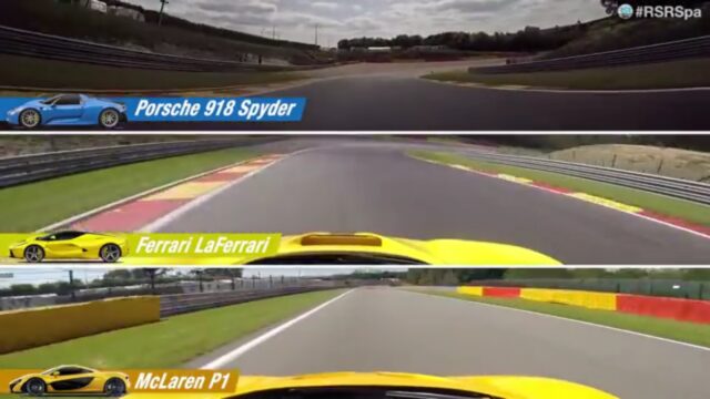 porsche-918-spyder-Ferrari-LaFerrari-McLaren-P1-spa-francorchamps-video