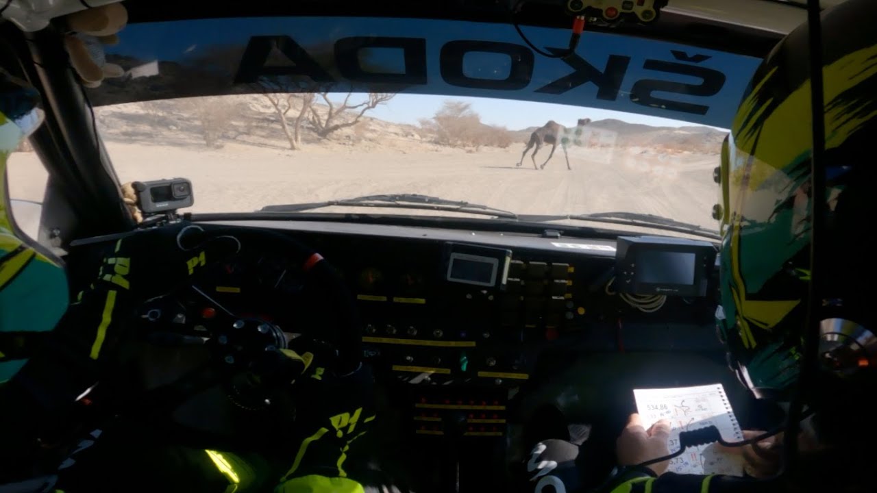 Rallye Dakar 2021: Závod jede i stará škodovka. Podívejte se, jak vypadá jízda po trati z kabiny