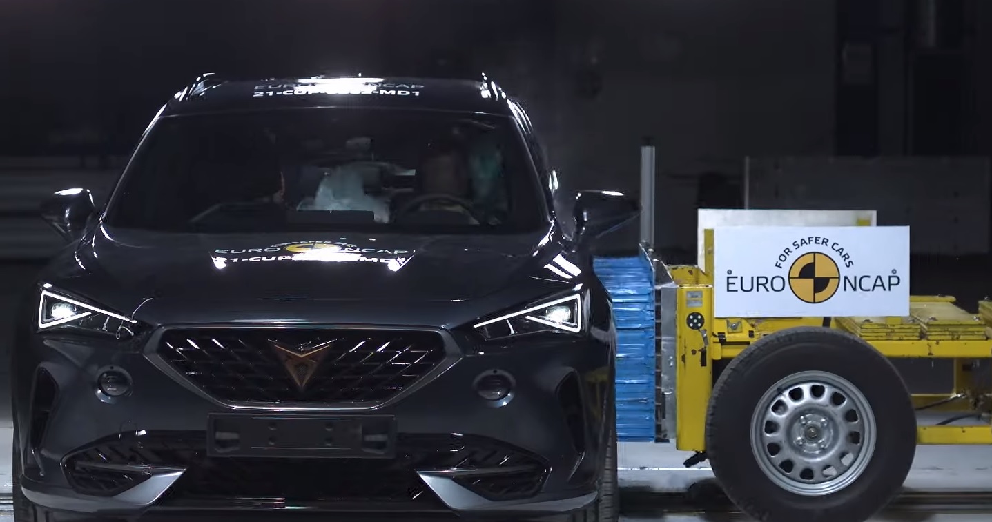 CUPRA Formentor si odnáší nejvyšší 5hvězdičkové hodnocení z přísnějších testů bezpečnosti Euro NCAP