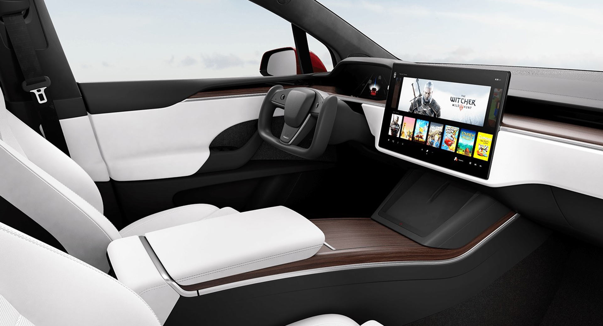 tesla model s plaid - volant