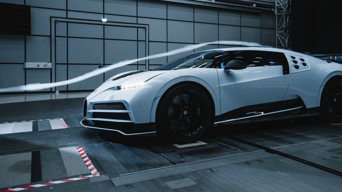 Takto vypadá aerodynamické testování jednoho z nejdražších aut světa. Bugatti poodhalilo náročnou práci