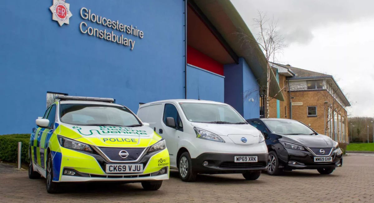 Nissan Leaf a další policejní elektromobily - Gloucestershire Constabulary