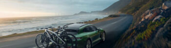 Porsche eBike SPORT_CROSS_Taycan Cross Turismo_rear carrier_on the road