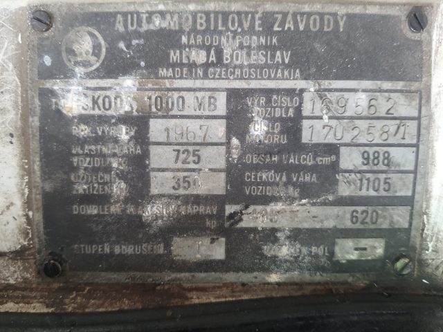 1967 Škoda 1000 MB