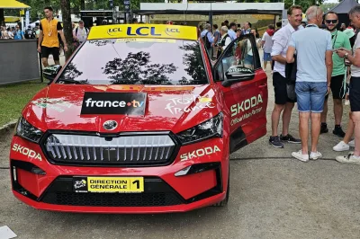 Škoda Enyaq iV | Red Car | ředitelské auto | Tour de France 2023