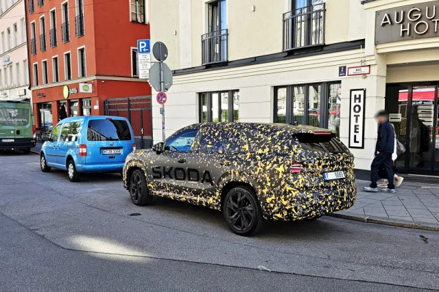 Maskovaný prototyp Škody Kodiaq v Mnichově