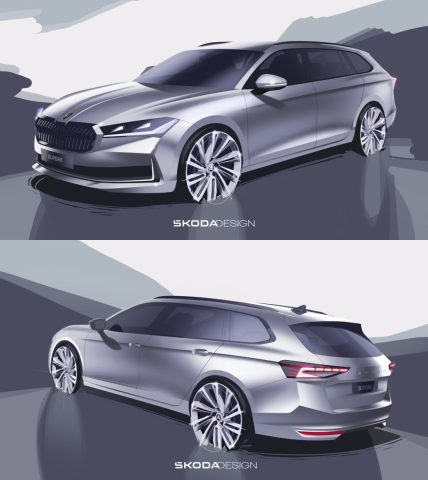 Skica: Škoda Superb Combi