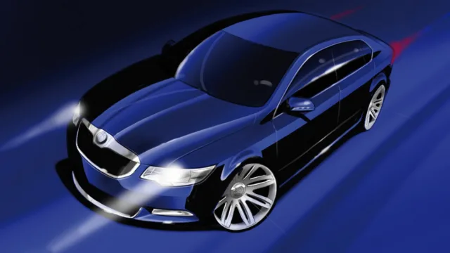 Skici druhé generace modelu Škoda Superb