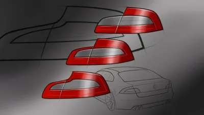 Skici druhé generace modelu Škoda Superb