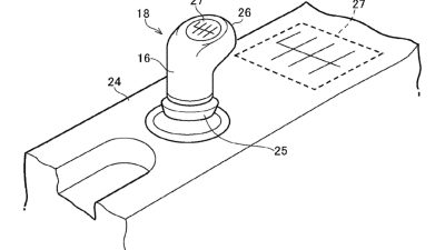 Patentový nákres na 14stupňovou manuální převodovku pro elektromobily Toyota