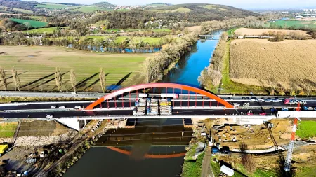 Ředitelství silnic a dálnic otevřelo nový most na D55 u Napajedel